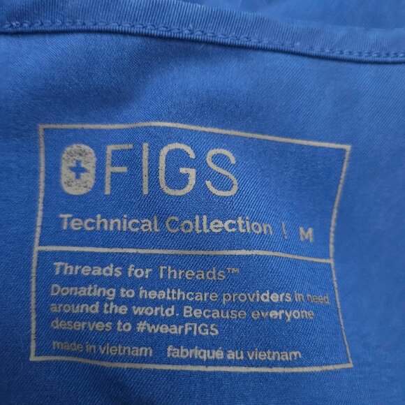 Figs Winning Blue Catarina One Pocket Scrub Top EUC - Picture 2 of 5